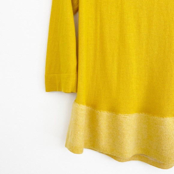 Anthropologie Angel of The North Golden Yellow Cashmere Blend Sweater Size M - Picture 4 of 16
